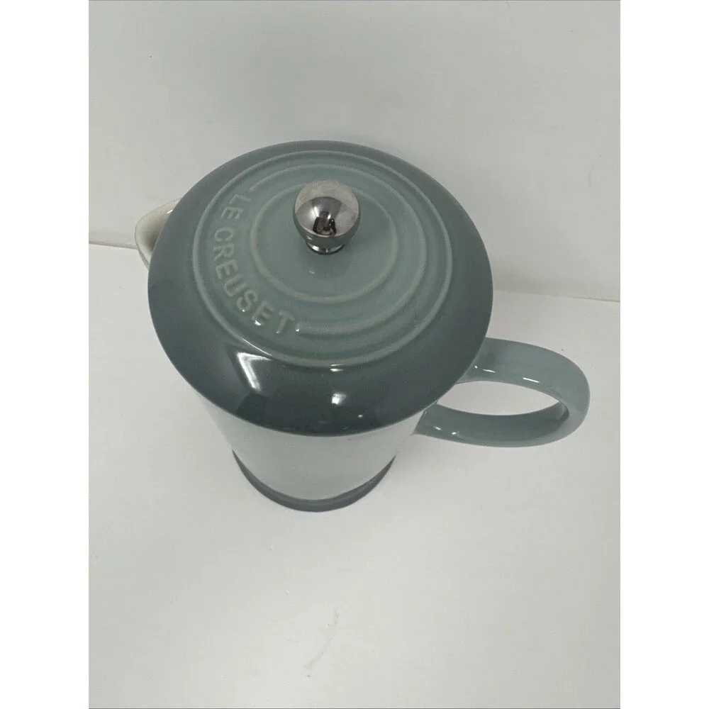 Le Creuset French Press Coffee Sea Salt 34 oz Stoneware Glazed Dishwasher Safe